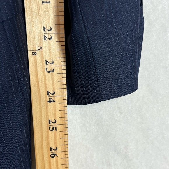 Ermenegildo Zegna 44R Lux Wool & Silk Blend Navy Pinstripe Suit - Picture 6 of 12